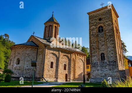 View at 13th century Raca monastery near Bajina Basta in Serbia