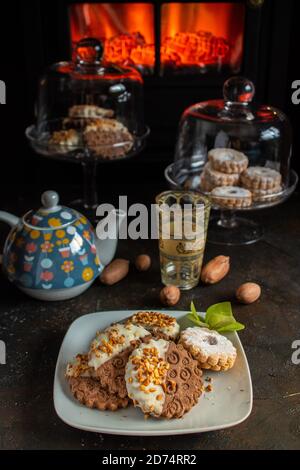 Snack in Arab, Mediterranean and Eastern countries with Moroccan Stock Photo