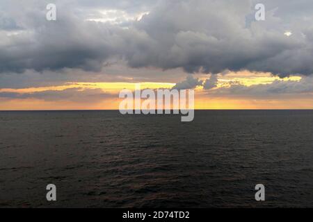Sunset Baltic Sea Stock Photo