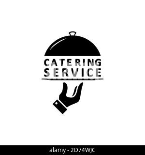 Catering service logo. Icon or label for design menu restaurant or cafe