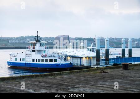 The 'Pride of the Tyne' Passenger Ferry Docked at South Shields Ferry Terminal Stock Photo