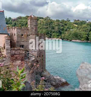 The view across the River Dart towards Dartmouth and Kingswear Stock Photo