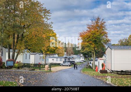 Greenfoot Holiday Home Park a trailer / static caravan park in Stanhope Weardale County Durham Stock Photo