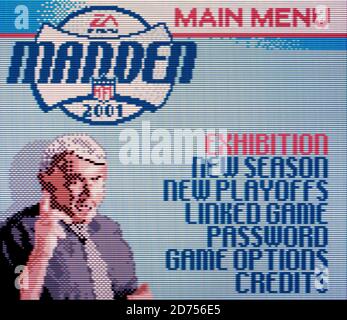 Madden 2001 - Nintendo Game Boy Color Videogame - Editorial use only Stock  Photo - Alamy