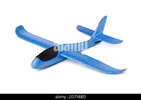 Childrens foam plane isolated on white background Stock Photo