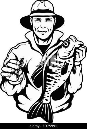 Sport fishing logo design Stock Vector Image & Art - Alamy