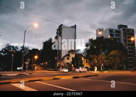 Montevideo at night Stock Photo