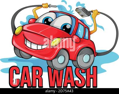 car wash cartoon. symbol vector illustration Stock Vector