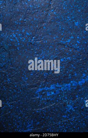 Dark blue color abstract background, stained art paint texture Stock Photo