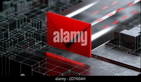 Online Email Phishing Cyber Security. Online Data Security Stock Photo