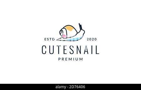 snail or slug line art outline abstract logo vector icon illustration design Stock Vector