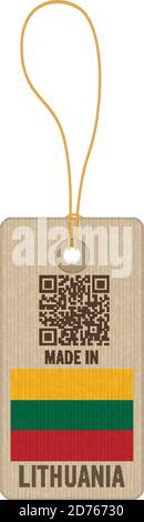 Tag made in Lithuania on a white background. Stock Vector