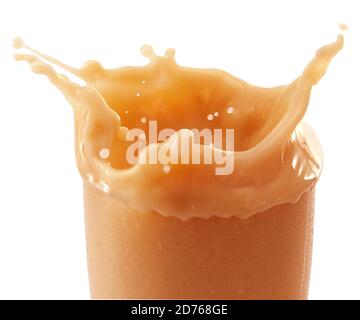 ice tea splash on white background. Stock Photo