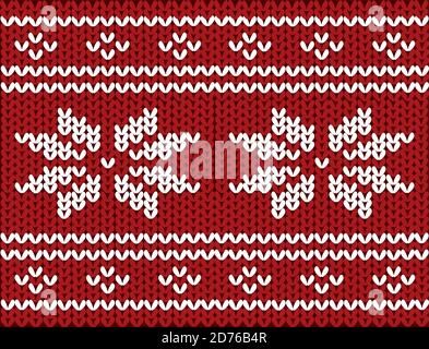 Nordic knitted pattern on wool, vector Stock Vector