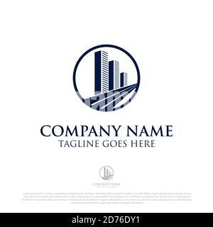 Modern for accounting or real estate company logo vector, good for professional company logo designs template Stock Vector