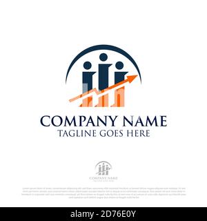 Business marketing advisor logo designs template, best for accounting and finance commercial brand Stock Vector