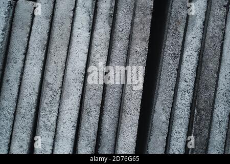 Cement board surfaces are stacked together. Stock Photo