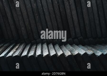 Cement board surfaces are stacked together. Stock Photo