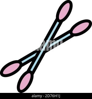 Forensic lab sticks icon. Outline forensic lab sticks vector icon for web design isolated on white background Stock Vector