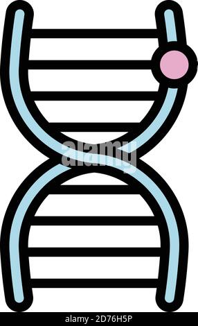 Forensic laboratory dna research icon. Outline forensic laboratory dna research vector icon for web design isolated on white background Stock Vector