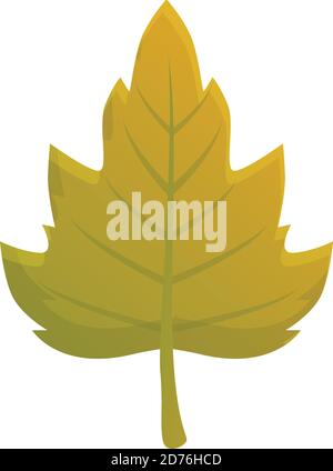 Viburnum autumn green leaf icon. Cartoon of viburnum autumn green leaf vector icon for web design isolated on white background Stock Vector