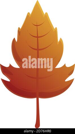 Viburnum autumn leaf icon. Cartoon of viburnum autumn leaf vector icon for web design isolated on white background Stock Vector