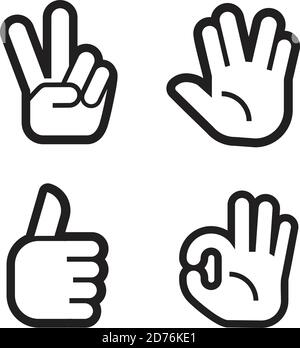 Fashion patch badges. Hands set. Stickers and pins collection in cartoon style Stock Vector