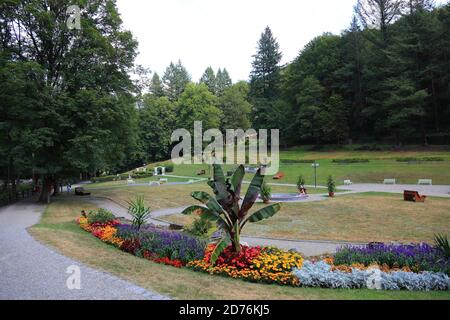 Kurpark, Bad Berneck im Fichtelgebirge, district of Bayreuth, Upper Franconia, Bavaria, Germany Stock Photo