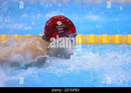 Rio de Janeiro, Brazil. 11th Aug, 2016. James Guy (GBR) Swimming : Men's 100m Butterfly Heat at Olympic Aquatics Stadium during the Rio 2016 Olympic Games in Rio de Janeiro, Brazil . Credit: Yohei Osada/AFLO SPORT/Alamy Live News Stock Photo