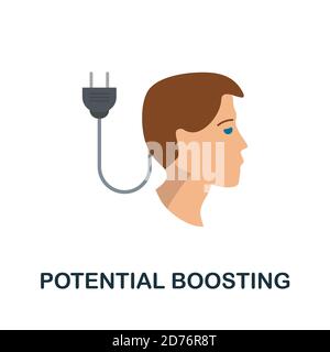 Potential Boosting icon. Simple element from business motivation collection. Creative Potential Boosting icon for web design, templates, infographics Stock Vector