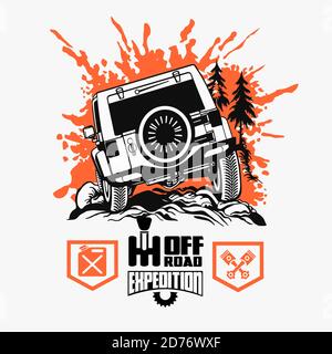 Off Road CAR - Pick-up Truck 4x4 SUV Stock Vector