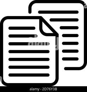 Papers scenario icon. Outline papers scenario vector icon for web design isolated on white background Stock Vector