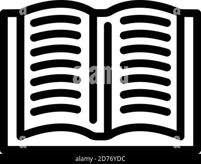 Book scenario icon. Outline book scenario vector icon for web design isolated on white background Stock Vector