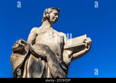 A sculpture at the Saxon Garden (Ogrod Saski), the oldest park in Warsaw, Poland Stock Photo