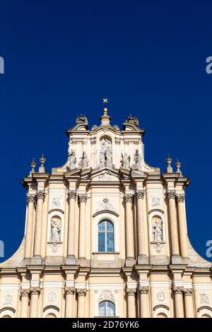 Exterior of Roman Catholic Church of the Visitants (Kościół Sióstr Wizytek) in Warsaw, Poland Stock Photo