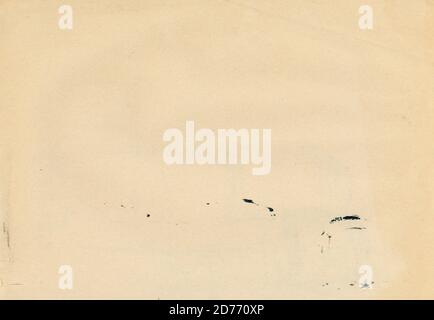 blank old grunge paper with black ink stains texture background Stock Photo