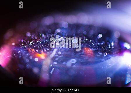 Colorful abstract background with orbs and particles Stock Photo