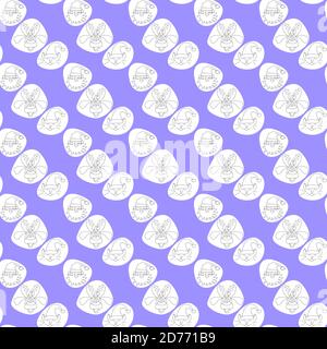 Seamless pattern with New Year and Christmas characters: Santa Claus, cat and deer Stock Vector