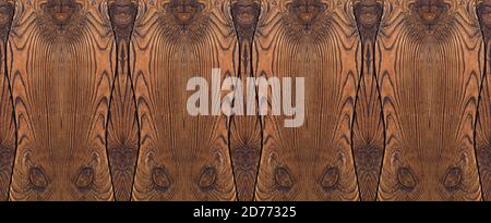 Burnt wooden background. Brown natural banner template. Stock Photo