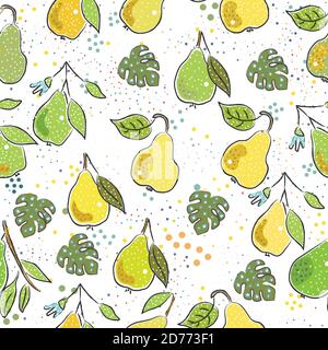 Seamless Pattern with Cute Vegetables. Scandinavian Style. Vector Illustration Stock Vector