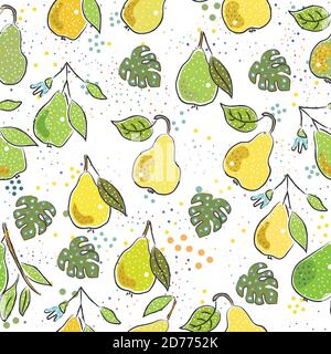 Seamless Pattern with Cute Vegetables. Scandinavian Style. Vector Illustration Stock Vector