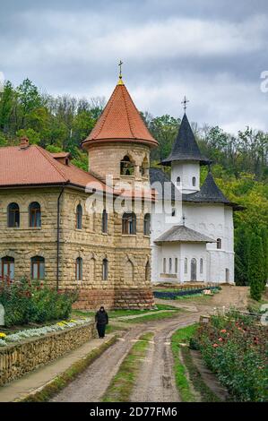 Nuns monastery view near the Rudi village in Moldova Stock Photo