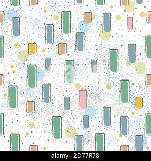 Seamless Pattern with Rectangles. Scandinavian Style. Stock Vector