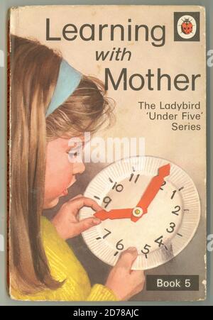 Typical original Ladybird book cover - Learning with Mother book 5, Under Five series, published in 1972, Loughborough, England, U.K. Stock Photo