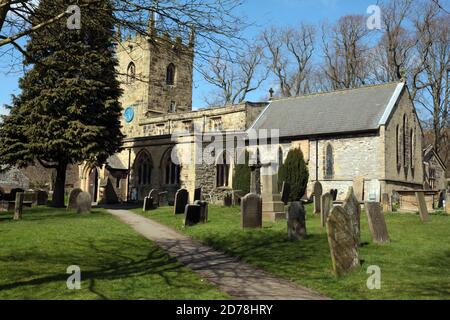 St Lawrence church Eyam Derbyshire Stock Photo