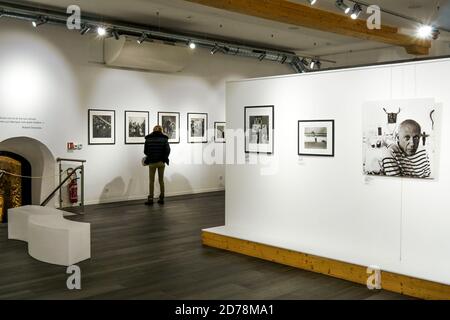 Robert Doisneau photo exhibition at Jean Couty Museum, Saint-Rambert, Lyon, Rhone, France Stock Photo