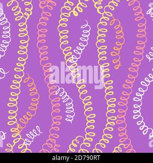 Hand drawn striped seamless pattern. Colored horizontal brush strokes texture. Stock Vector