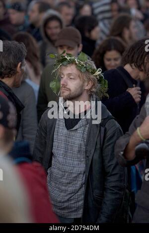 The Summer Solstice at Stonehenge. Stock Photo