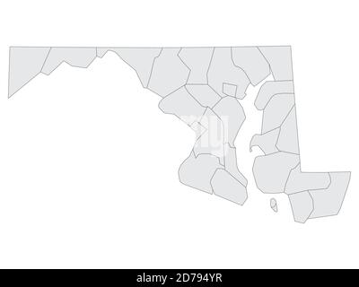 Maryland federal state road map with flag.eps Stock Vector Image & Art ...