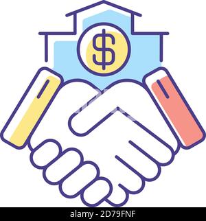 Deal RGB color icon Stock Vector